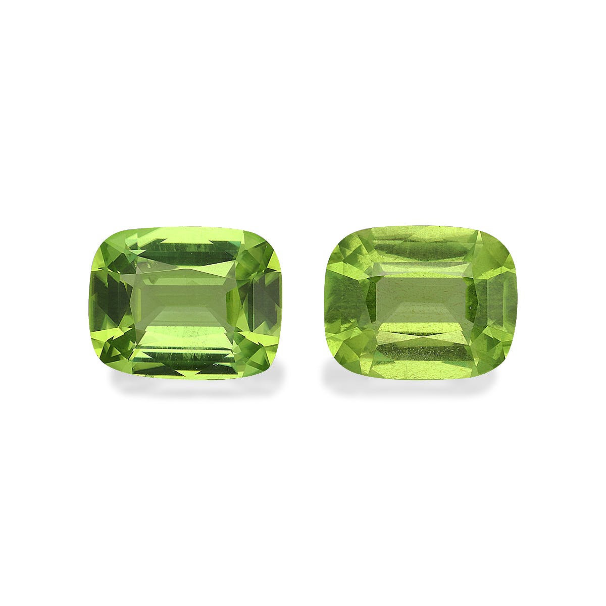 Peridot Cushion Fine Step Cut Pistachio Green