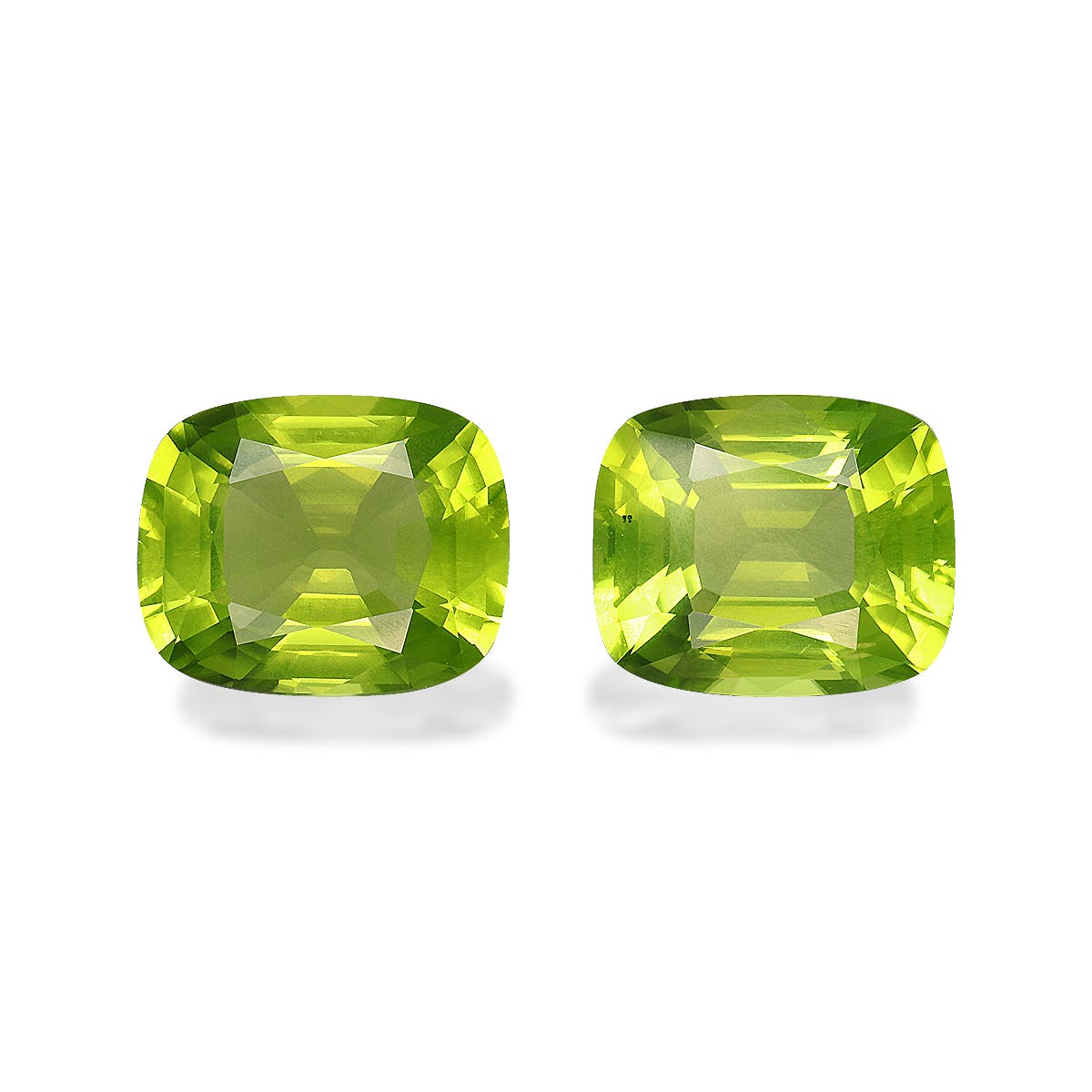 Peridot Cushion Fine Step Cut Lime Green