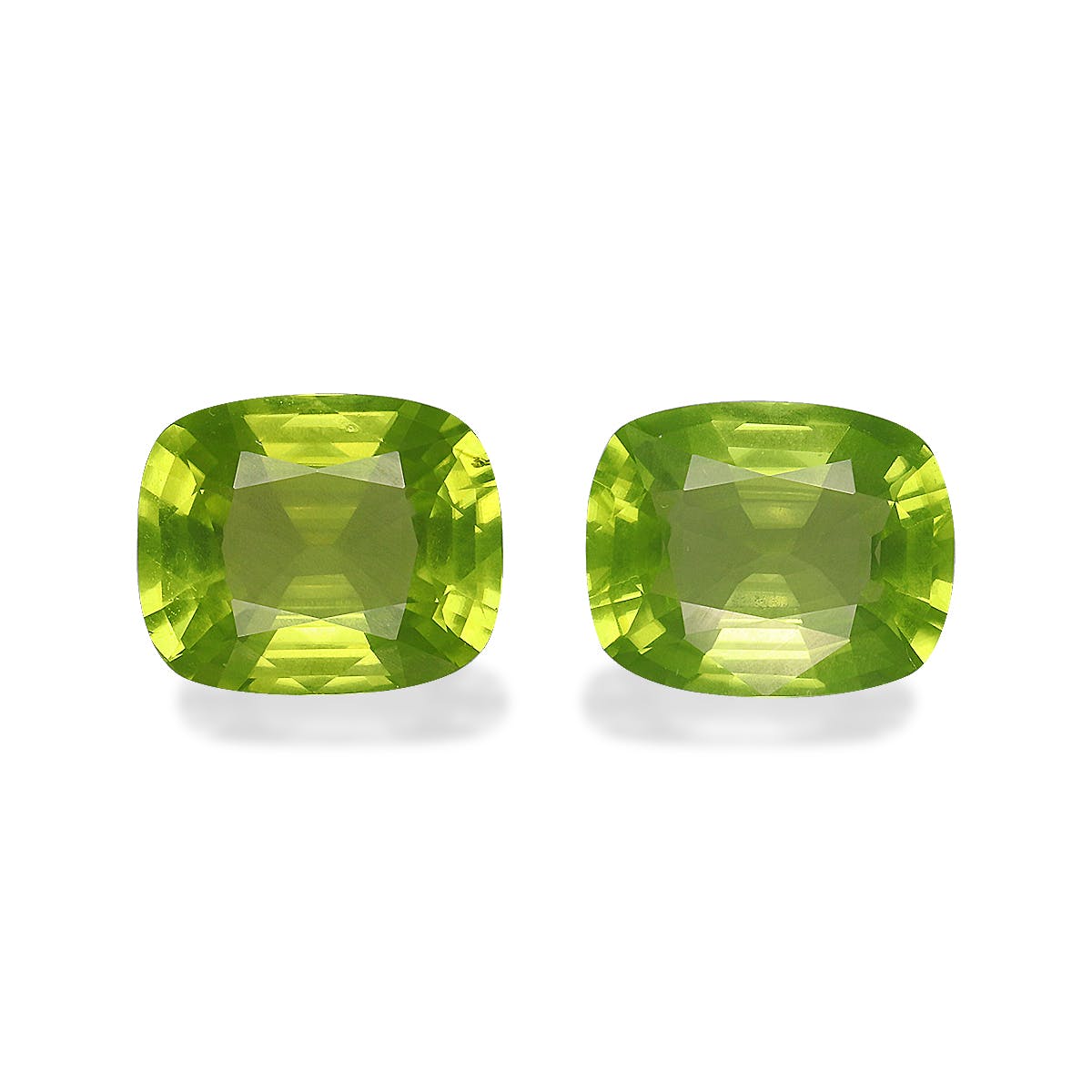 Peridot Cushion Fine Step Cut Lime Green