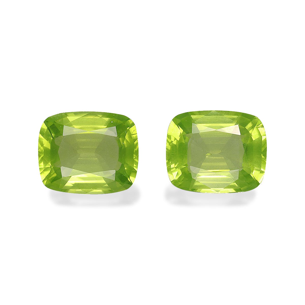 Peridot Cushion Fine Step Cut Lime Green