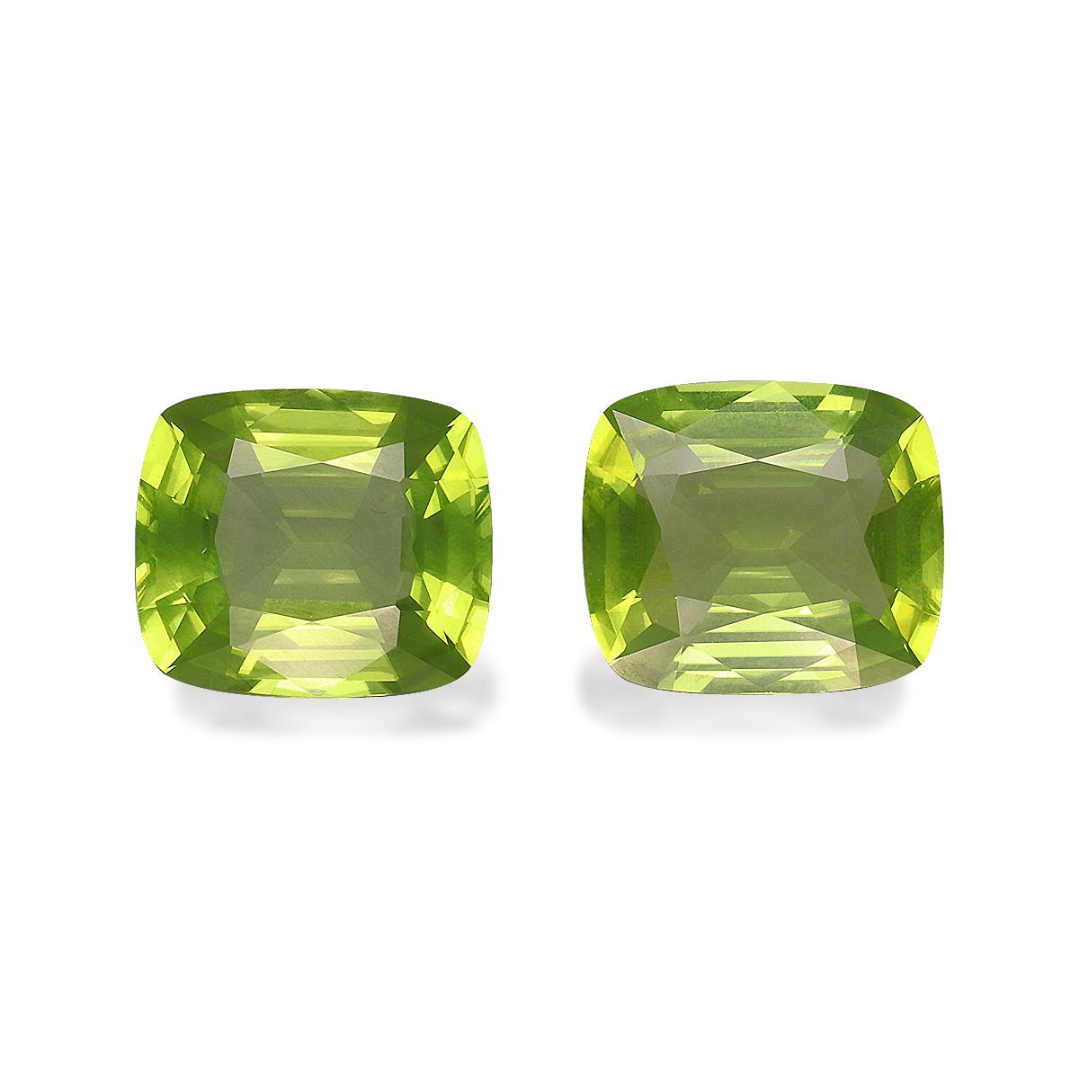 Peridot Cushion Fine Step Cut Lime Green