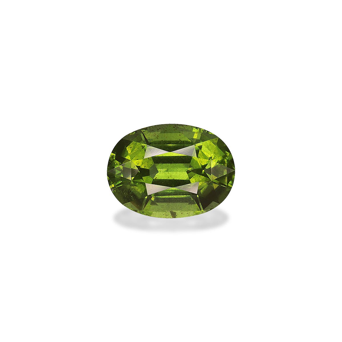 Peridot Oval Fine Step Cut Pistachio Green