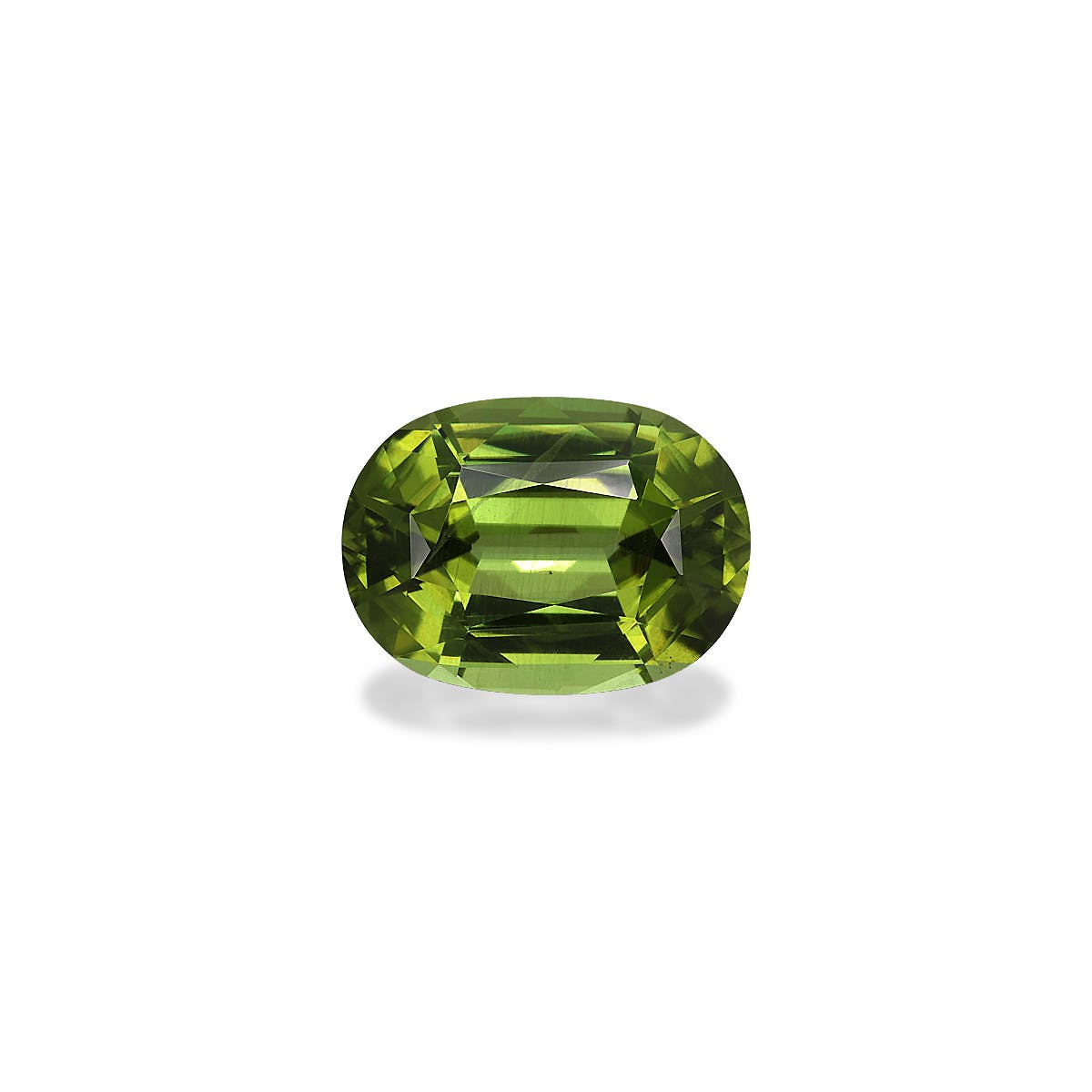 Peridot Oval Fine Step Cut Forest Green