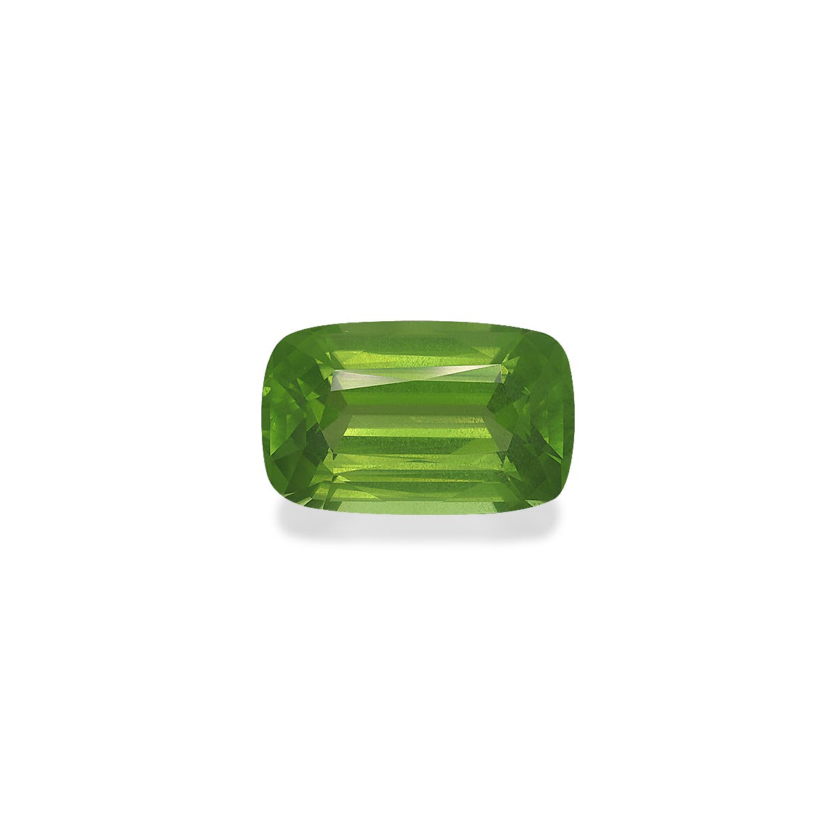 Peridot Cushion Fine Step Cut Lime Green