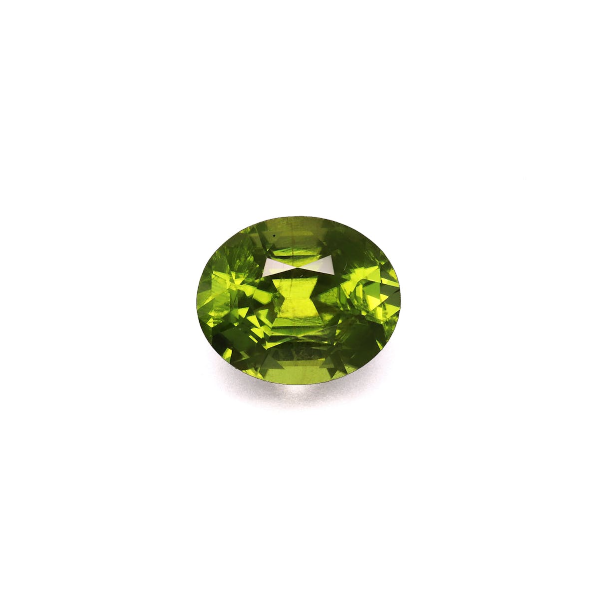 Peridot Oval Fine Step Cut Pistachio Green