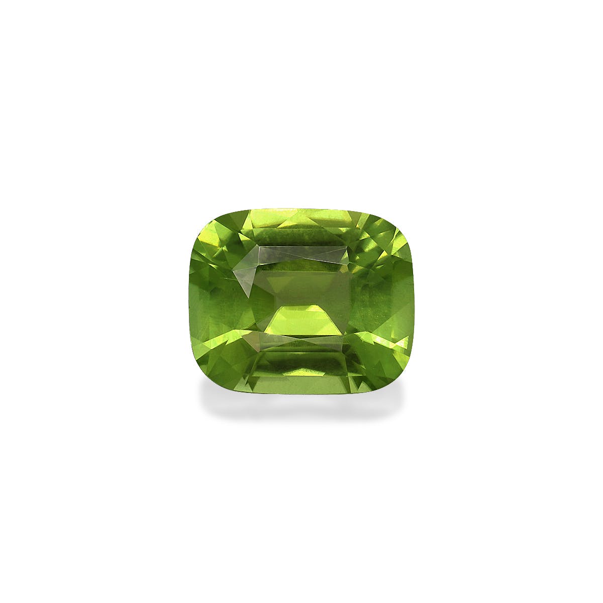 Peridot Cushion Fine Step Cut Pistachio Green