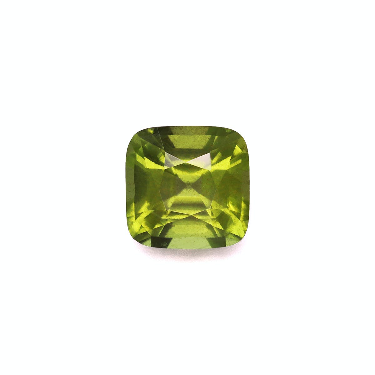 Peridot Cushion Fine Step Cut Lime Green