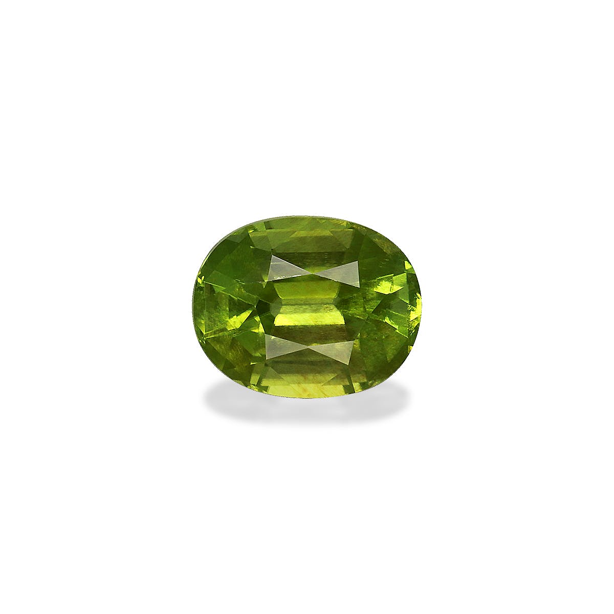 Peridot Oval Fine Step Cut Lime Green