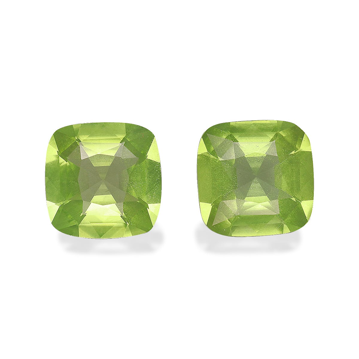 Peridot Cushion Fine Step Cut Lime Green