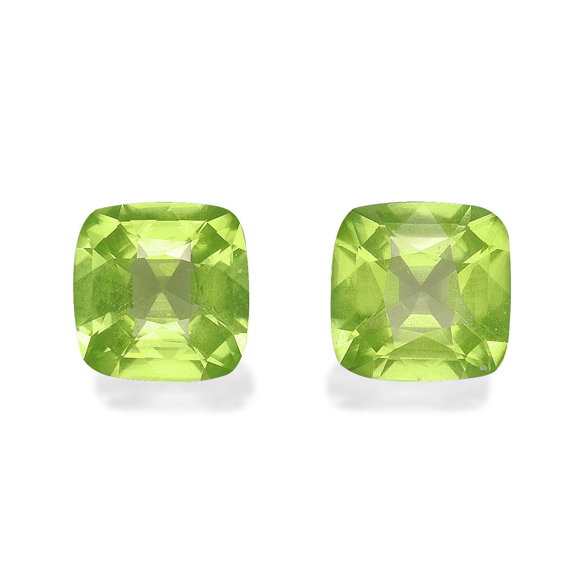 Peridot Cushion Fine Step Cut Lime Green