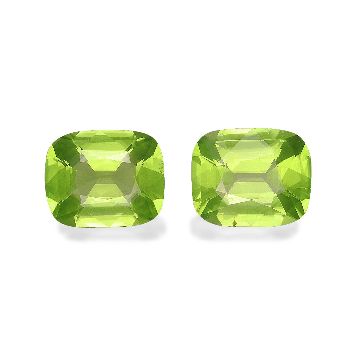 Peridot Cushion Fine Step Cut Lime Green