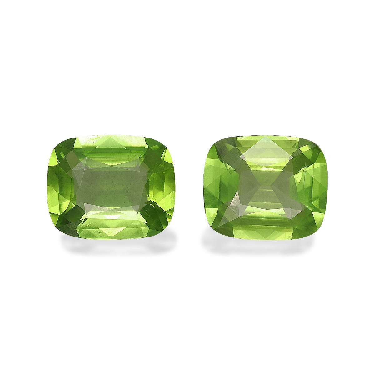 Peridot Cushion Fine Step Cut Lime Green