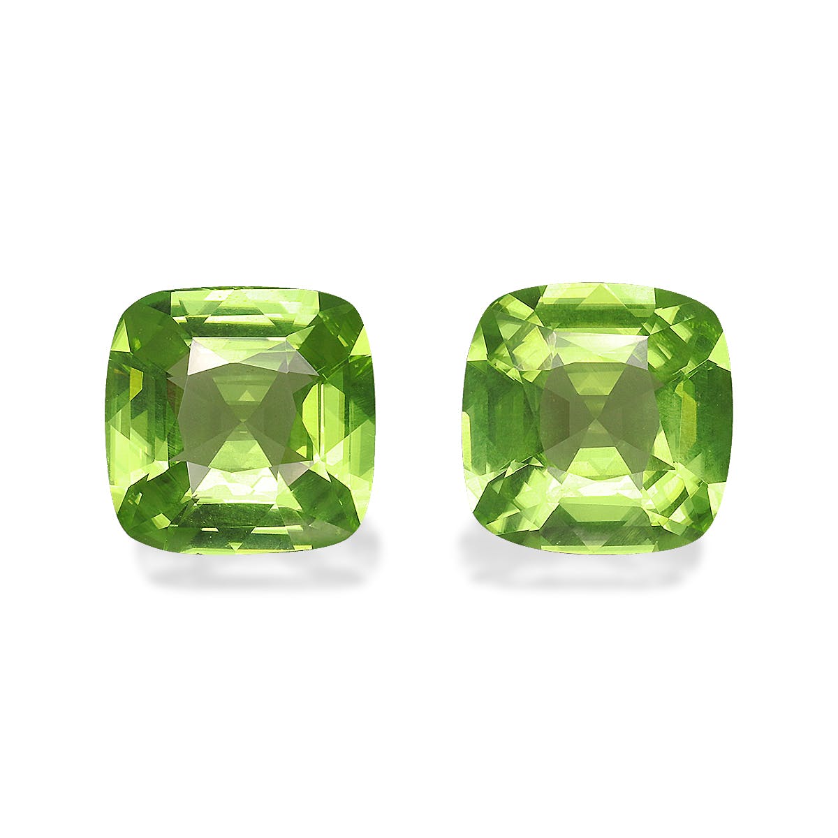 Peridot Cushion Fine Step Cut Lime Green