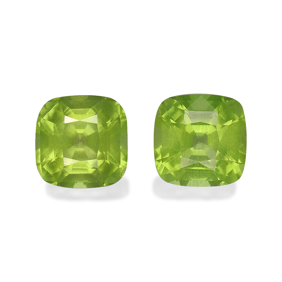 Peridot Cushion Fine Step Cut Lime Green