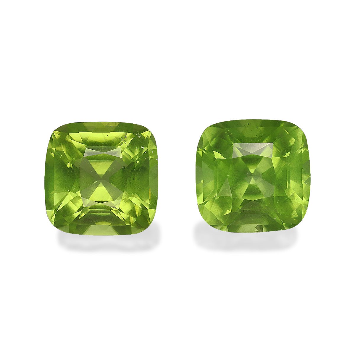 Peridot Cushion Fine Step Cut Lime Green