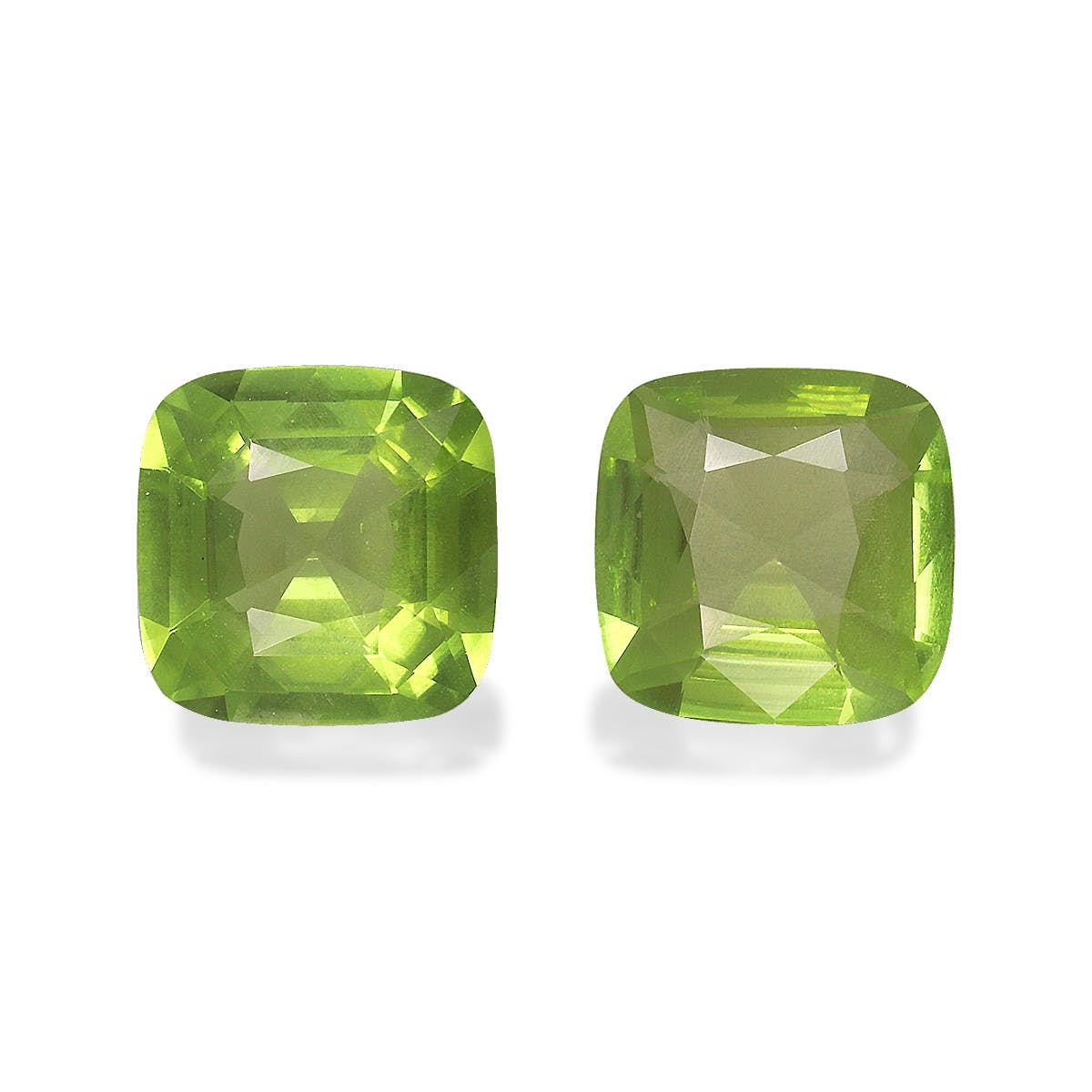 Peridot Cushion Fine Step Cut Lime Green