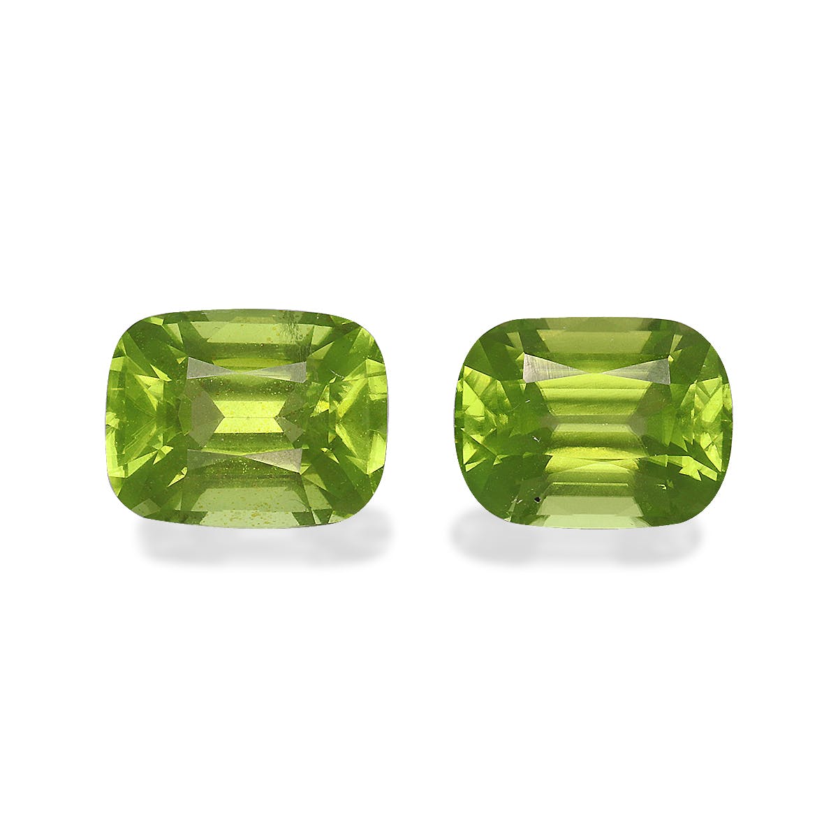 Peridot Cushion Fine Step Cut Lime Green