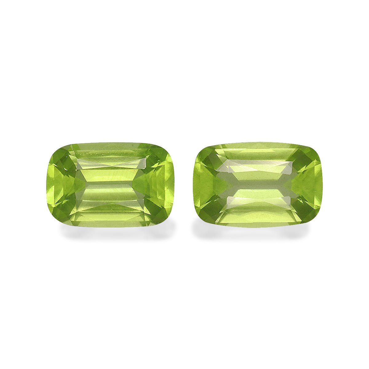 Peridot Cushion Fine Step Cut Lime Green