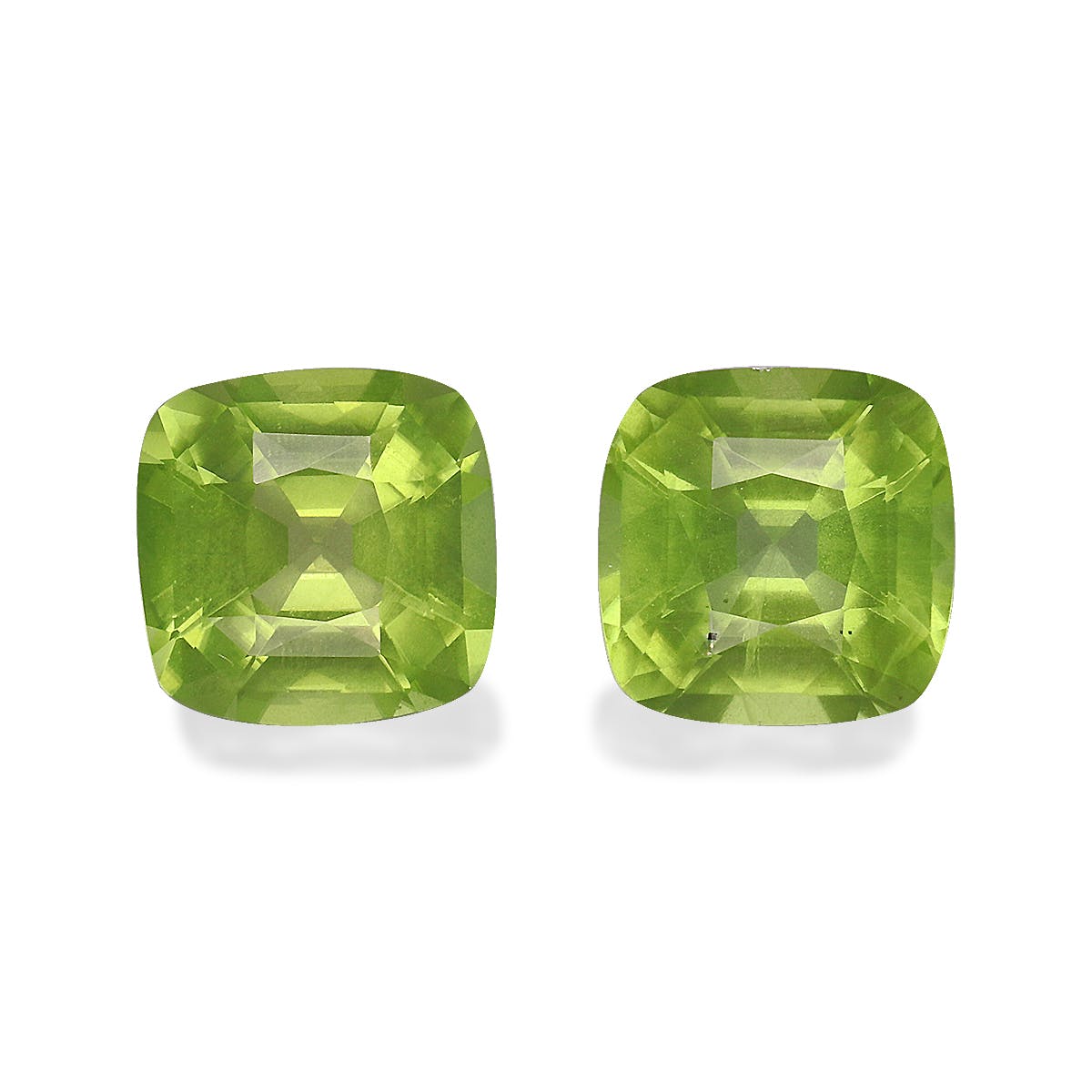 Peridot Cushion Fine Step Cut Lime Green