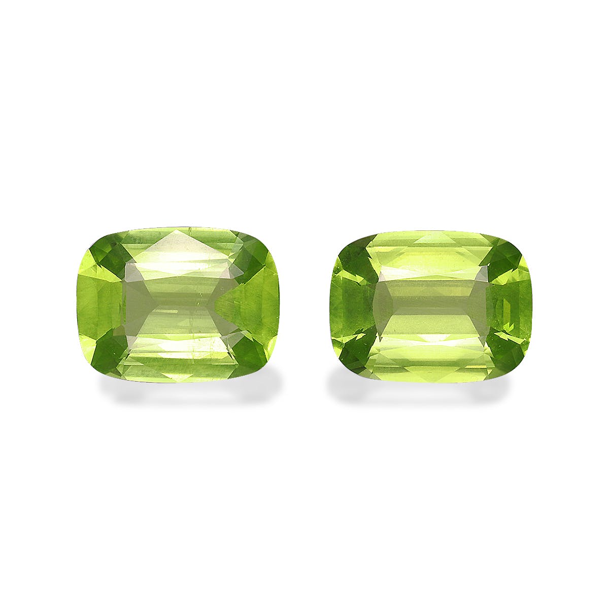 Peridot Cushion Fine Step Cut Lime Green