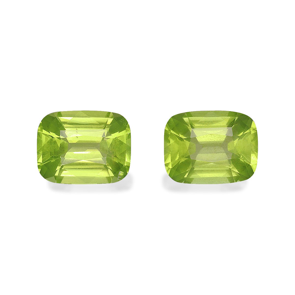 Peridot Cushion Fine Step Cut Lime Green