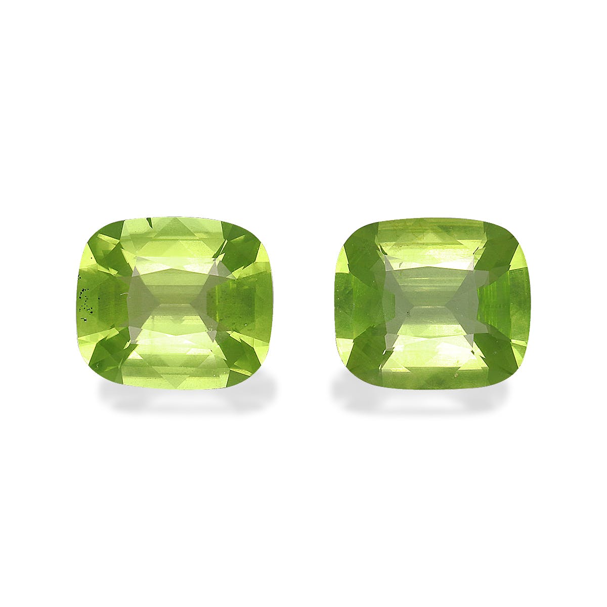 Peridot Cushion Fine Step Cut Lime Green