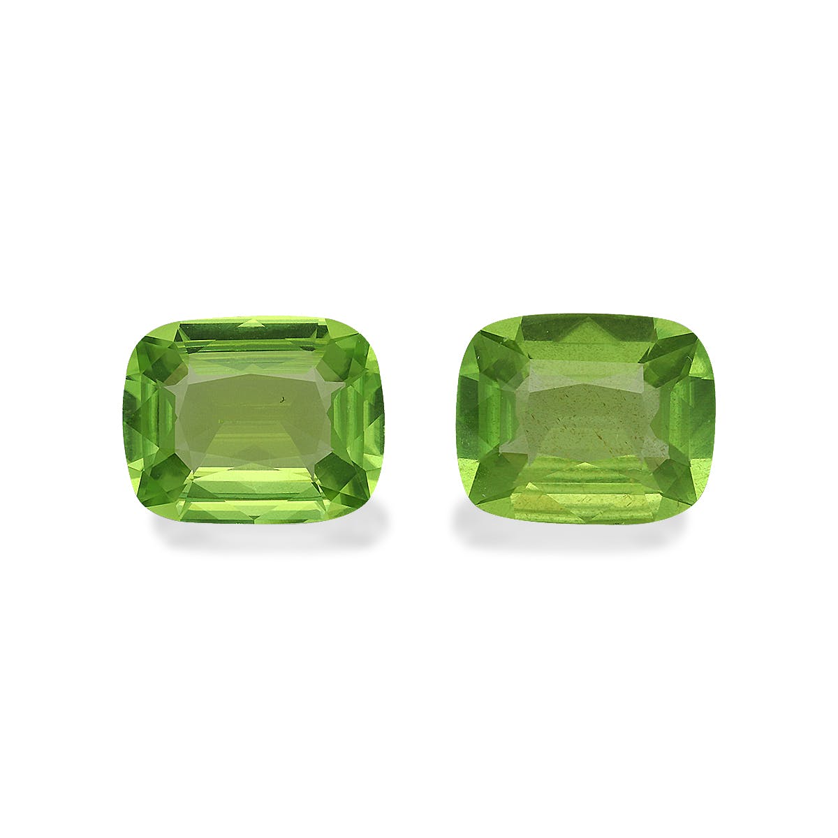 Peridot Cushion Fine Step Cut Pistachio Green