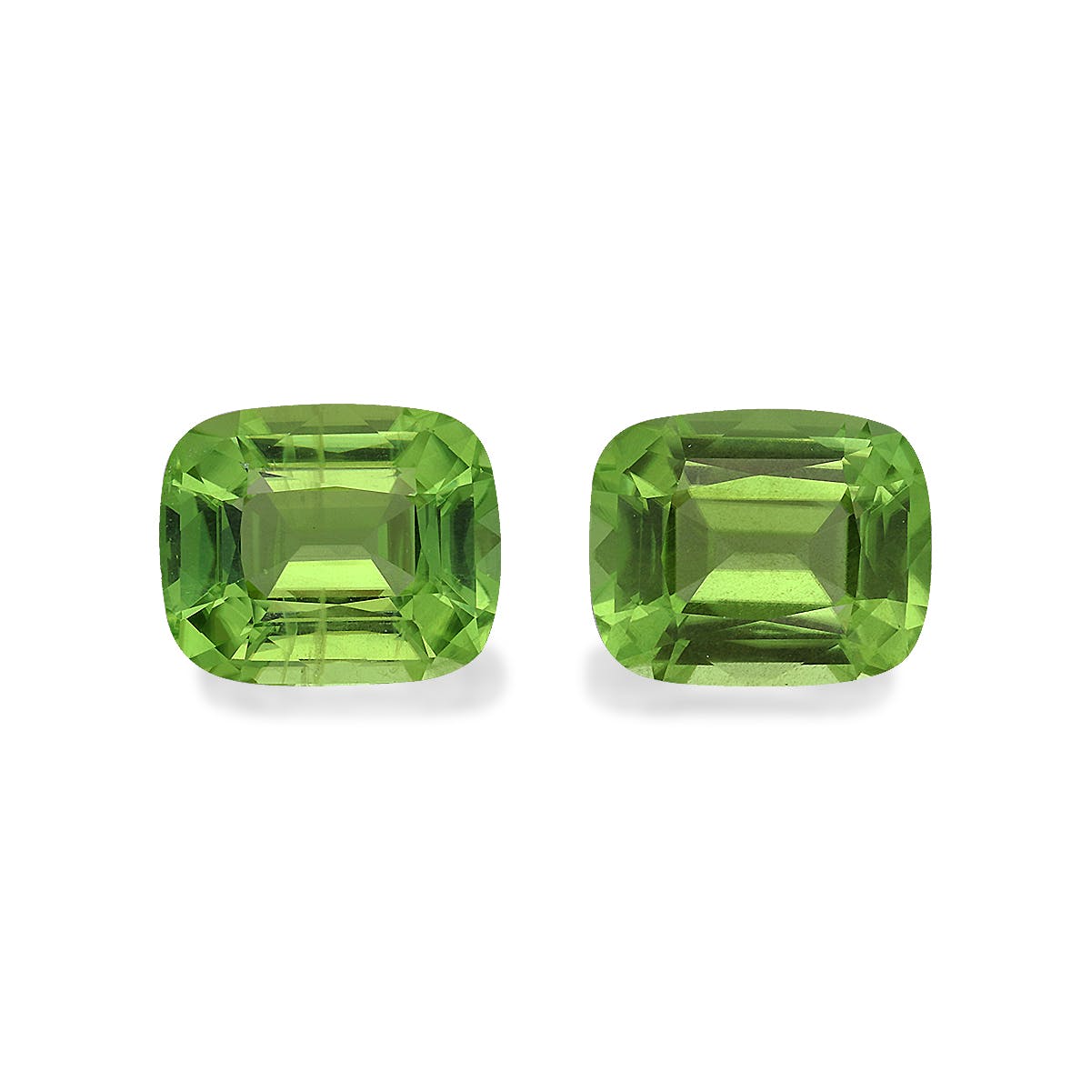 Peridot Cushion Fine Step Cut Green