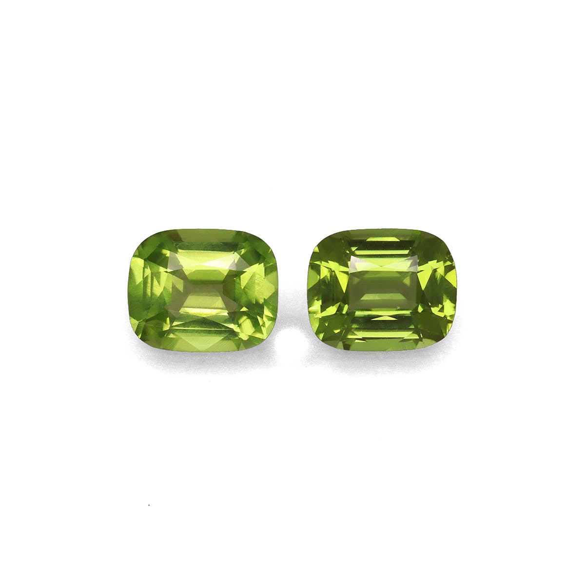 Peridot Cushion Fine Step Cut Pistachio Green