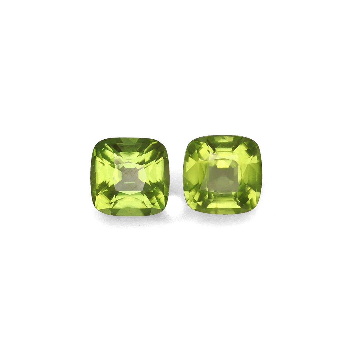 Peridot Cushion Fine Step Cut Pistachio Green