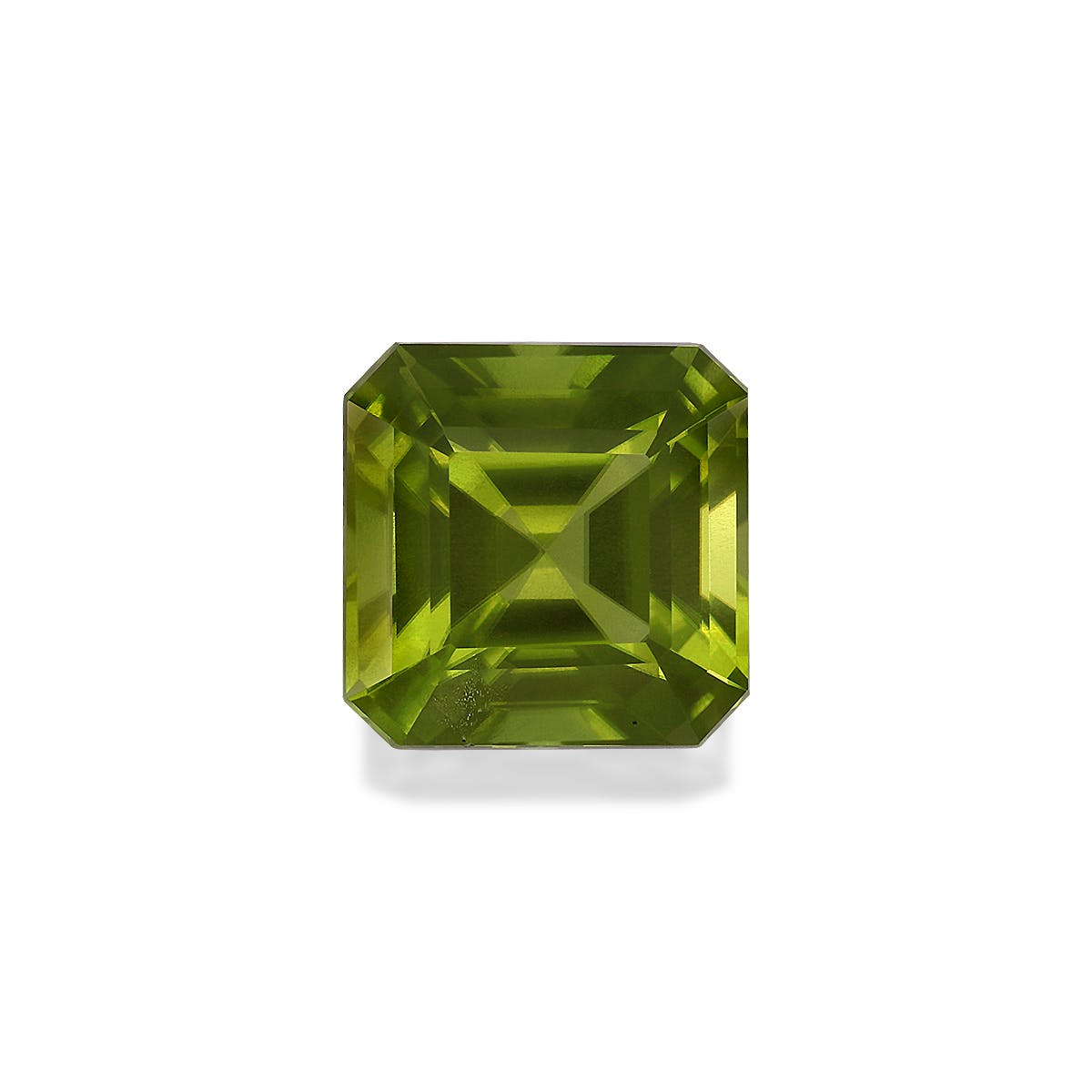 Peridot Square Asscher Cut Lime Green