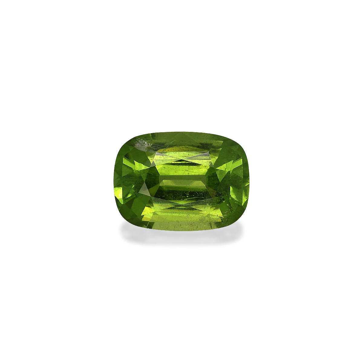 Peridot Cushion Fine Step Cut Lime Green