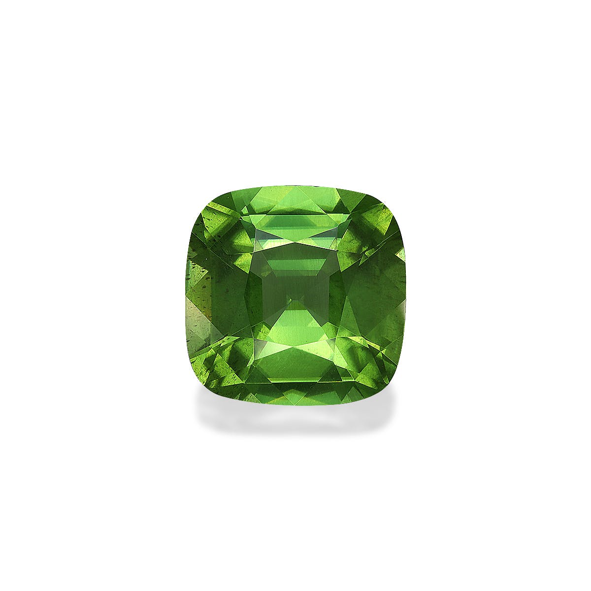 Peridot Cushion Fine Step Cut Green