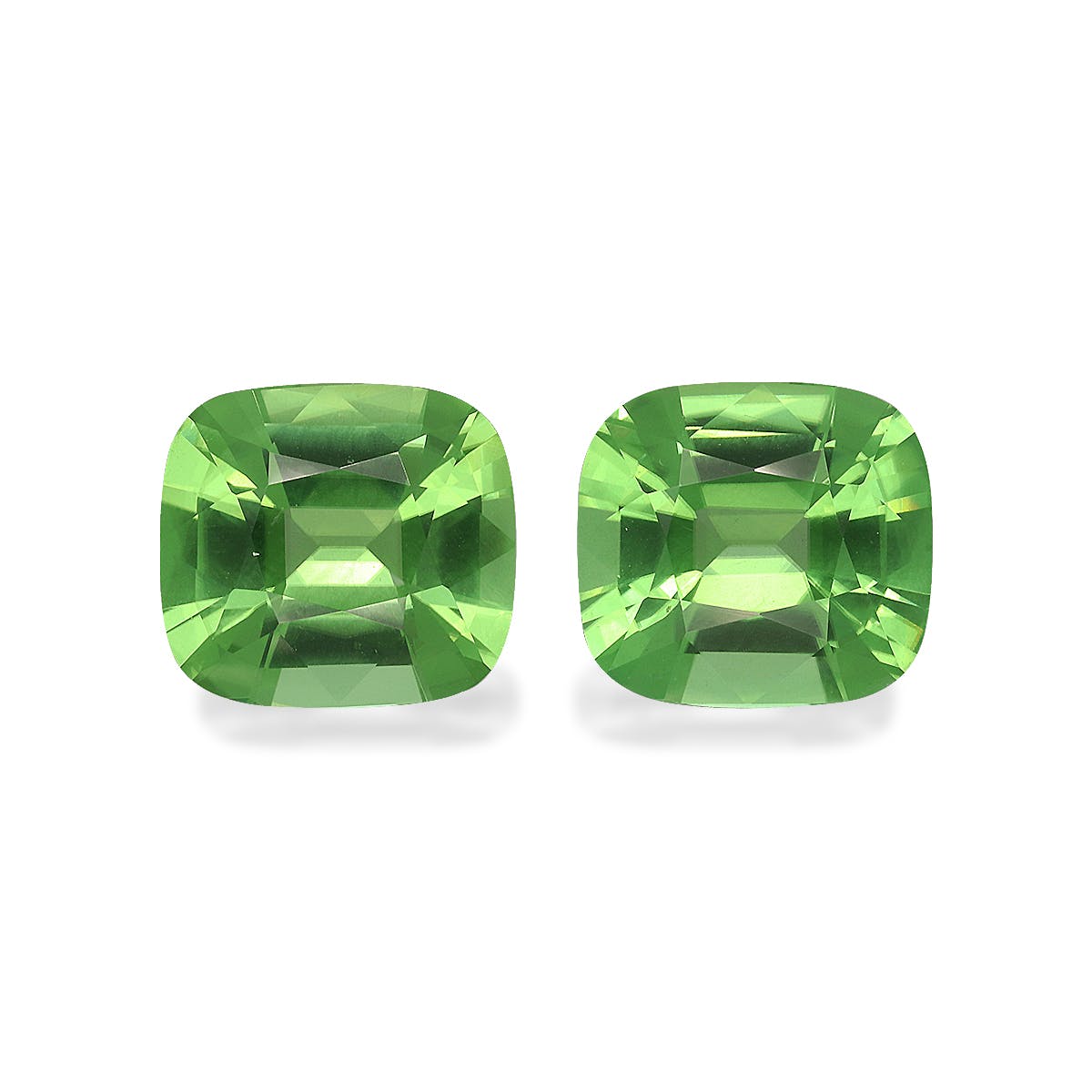 Peridot Cushion Fine Step Cut Green