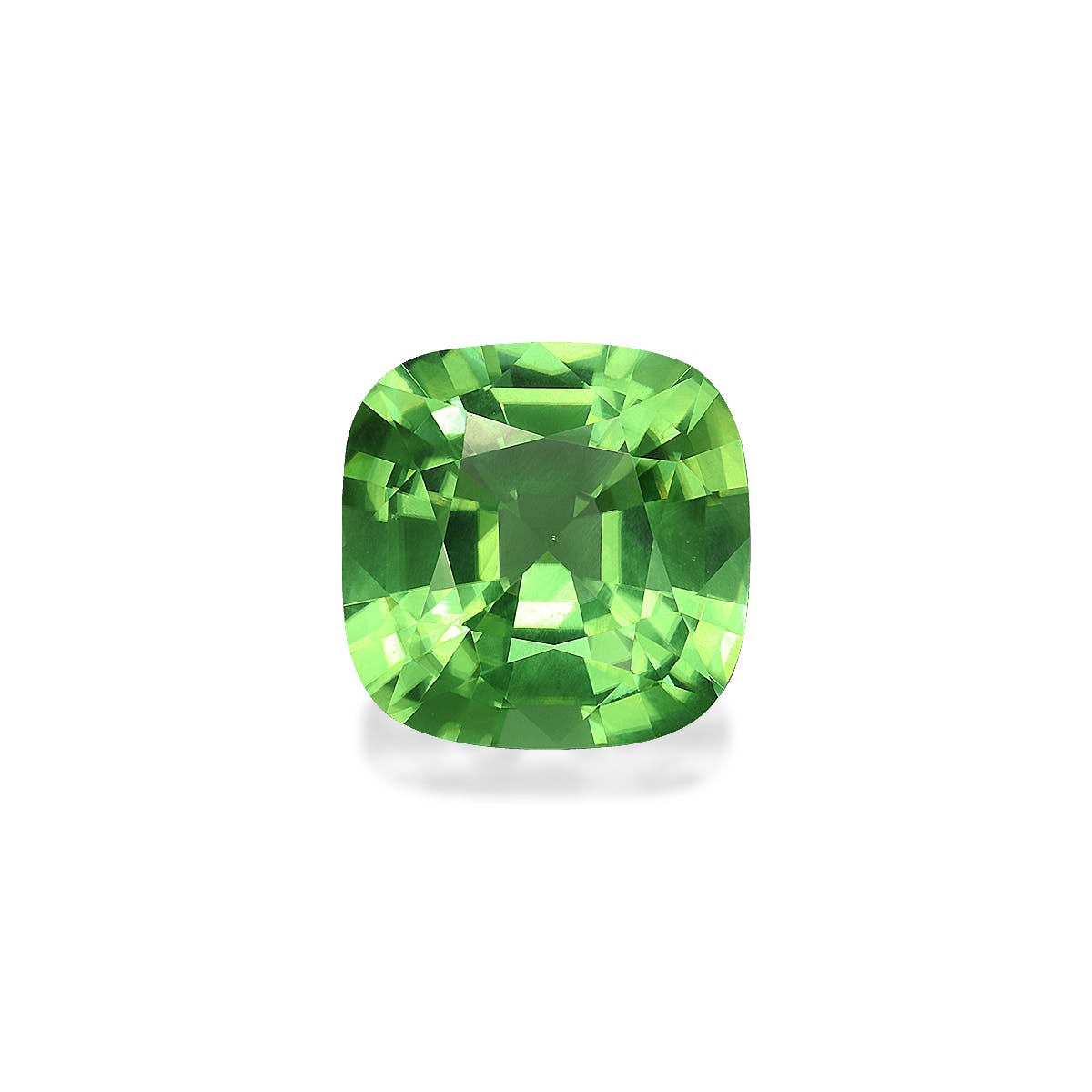 Peridot Cushion Fine Step Cut Green