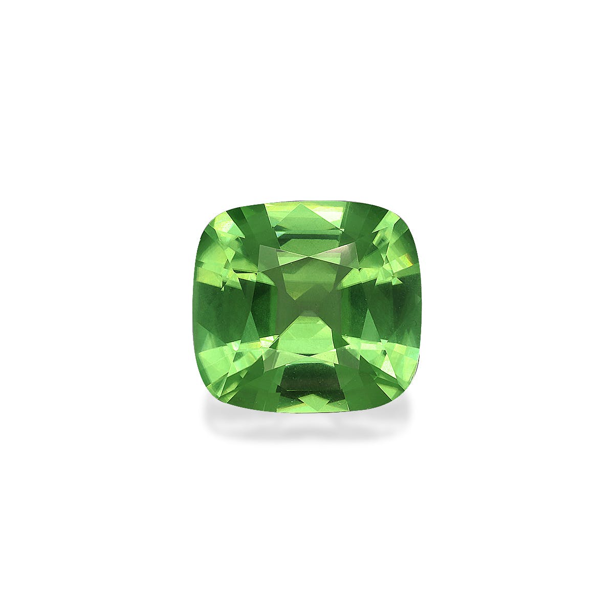 Peridot Cushion Fine Step Cut Green