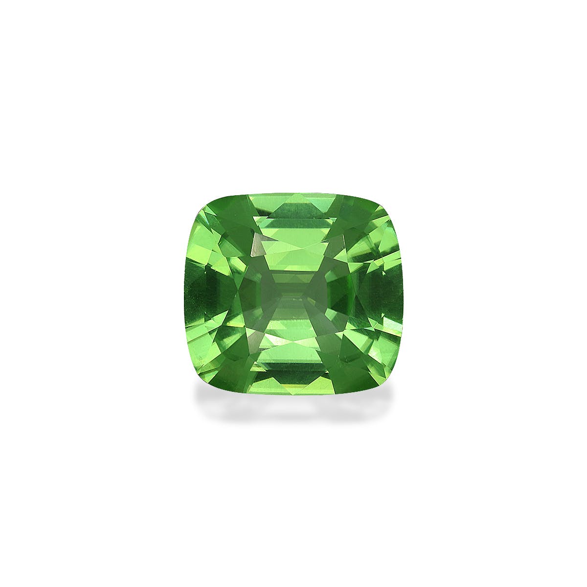 Peridot Cushion Fine Step Cut Green