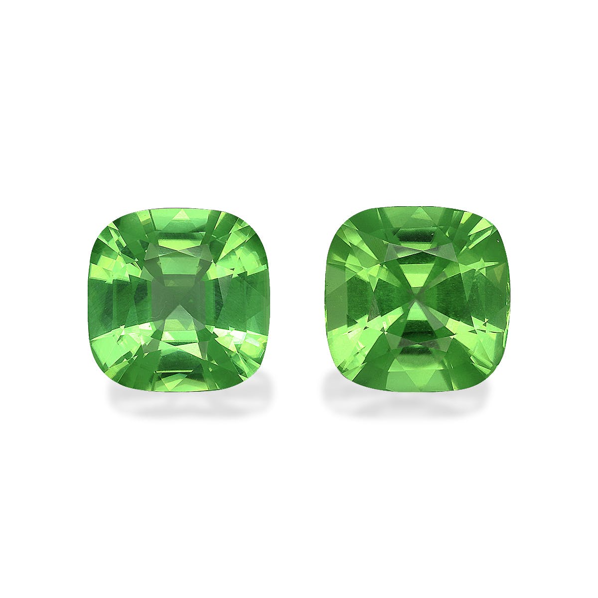 Peridot Cushion Fine Step Cut Green