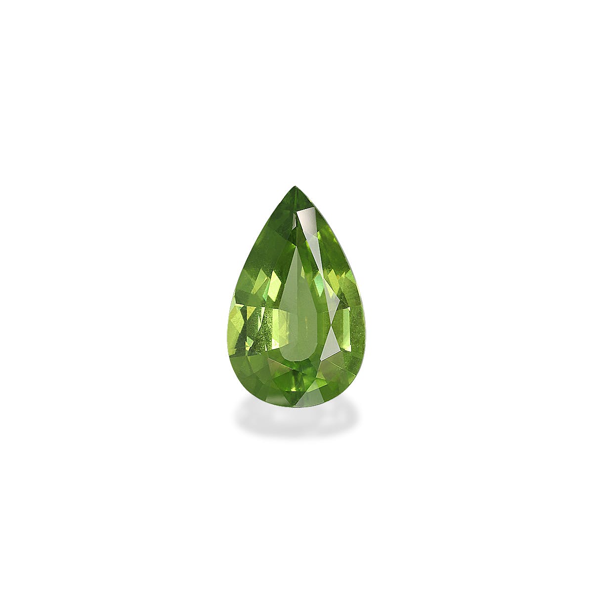 Peridot Pear Fine Step Cut Lime Green