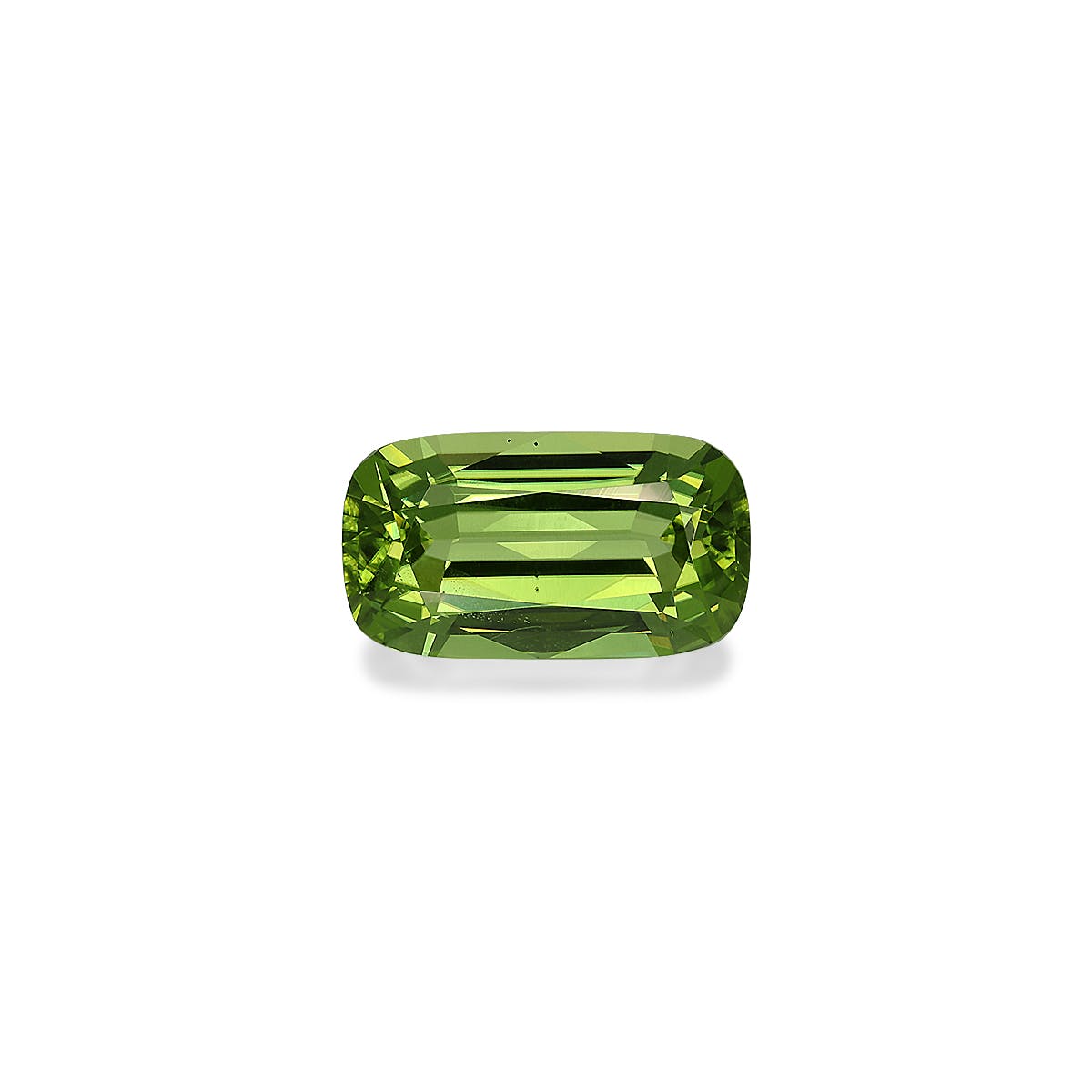 Peridot Cushion Fine Step Cut Lime Green