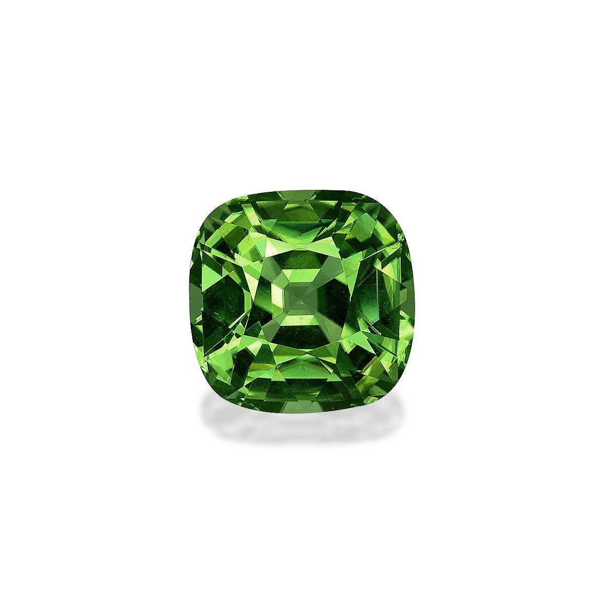 Peridot Cushion Fine Step Cut Green