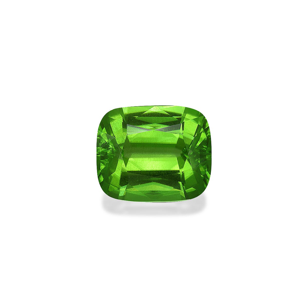 Peridot Cushion Fine Step Cut Green