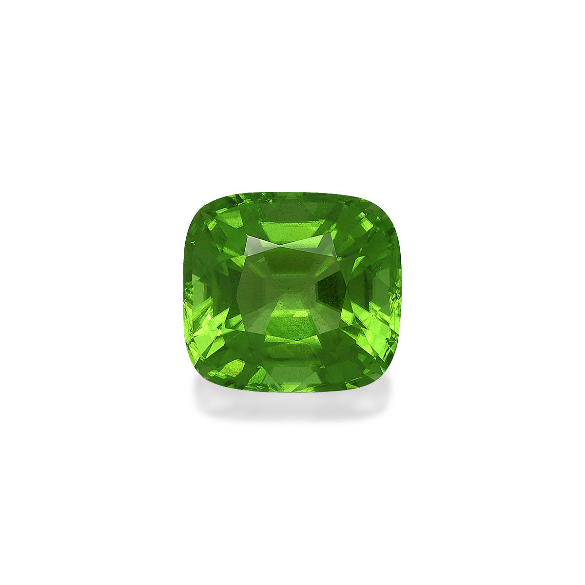 Peridot Cushion Fine Step Cut Green