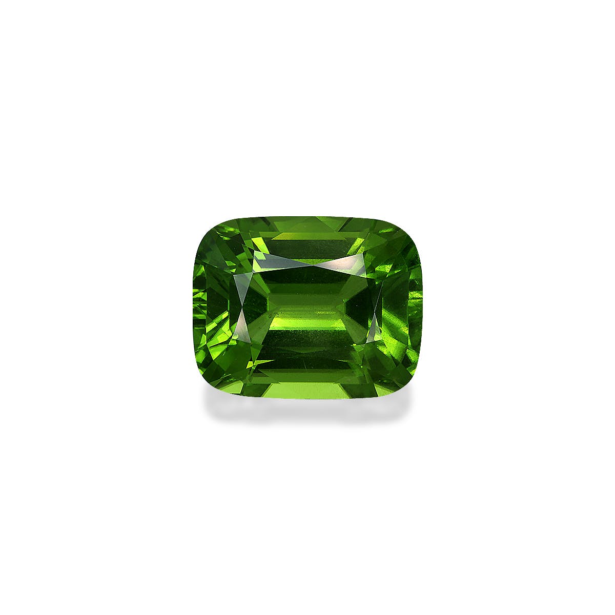 Peridot Cushion Fine Step Cut Green