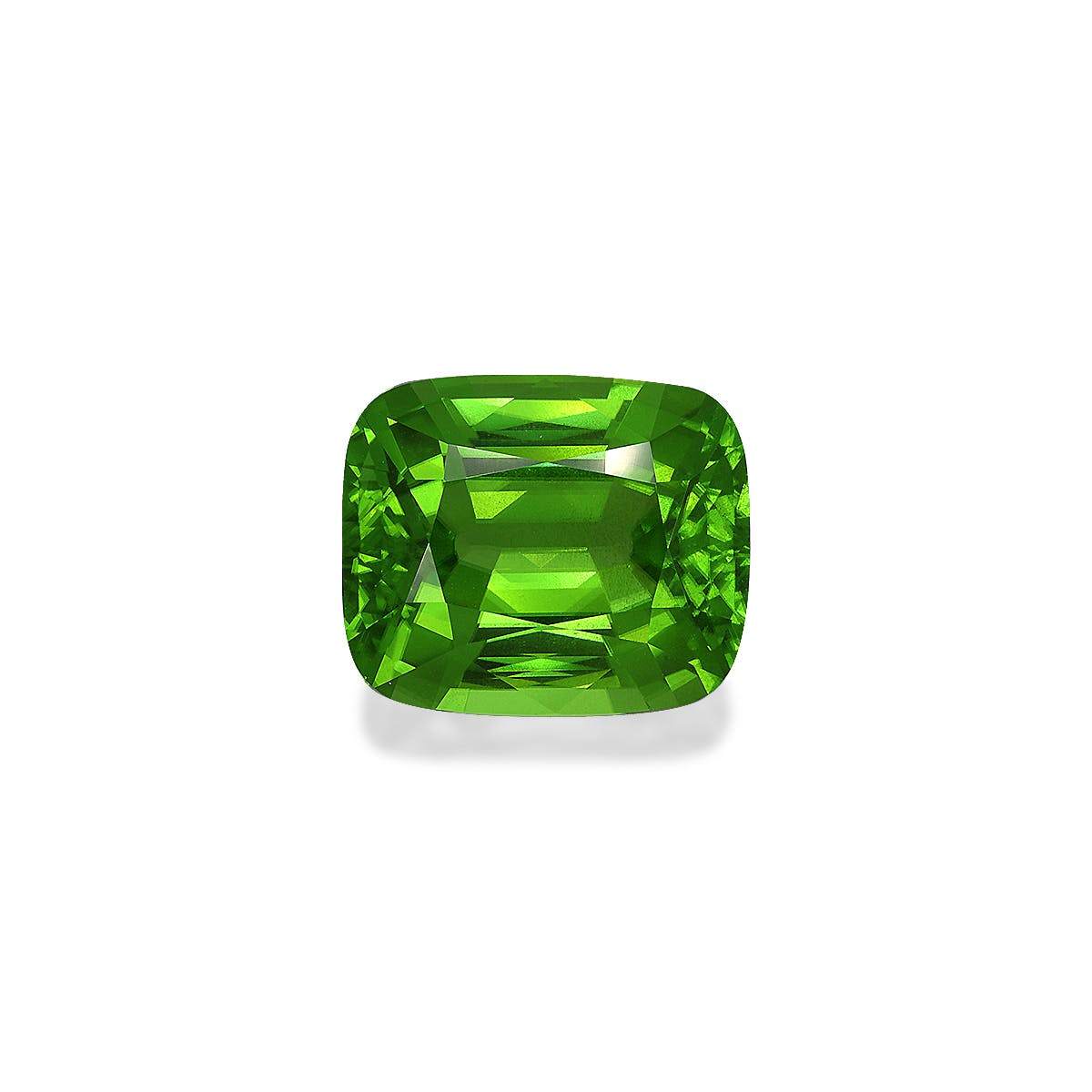 Peridot Cushion Fine Step Cut Green