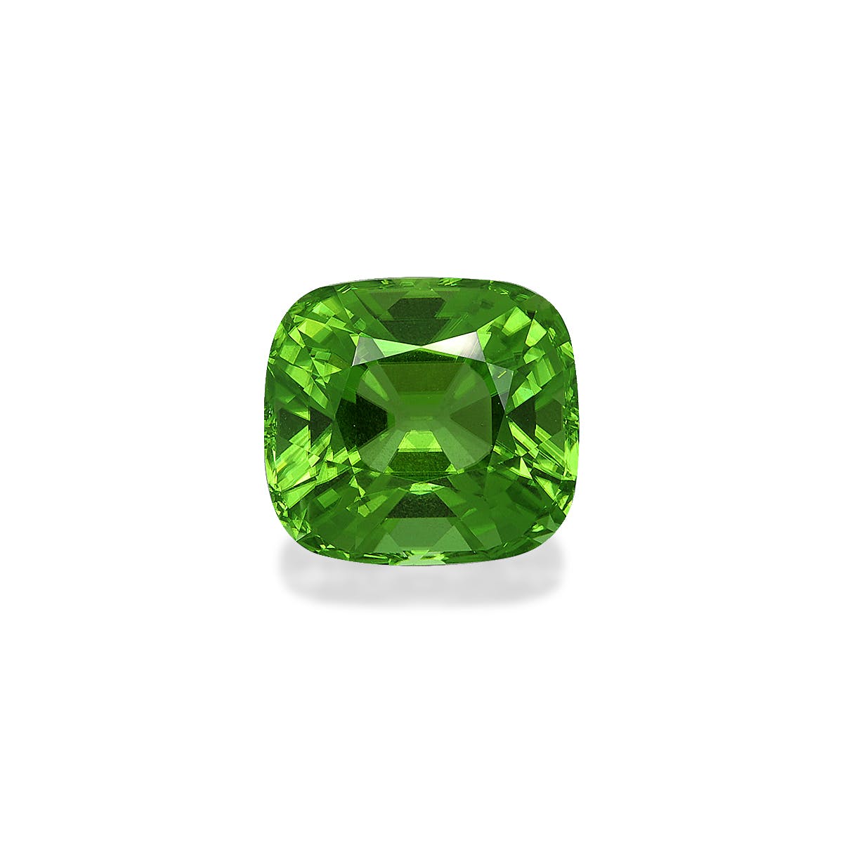 Peridot Cushion Fine Step Cut Green