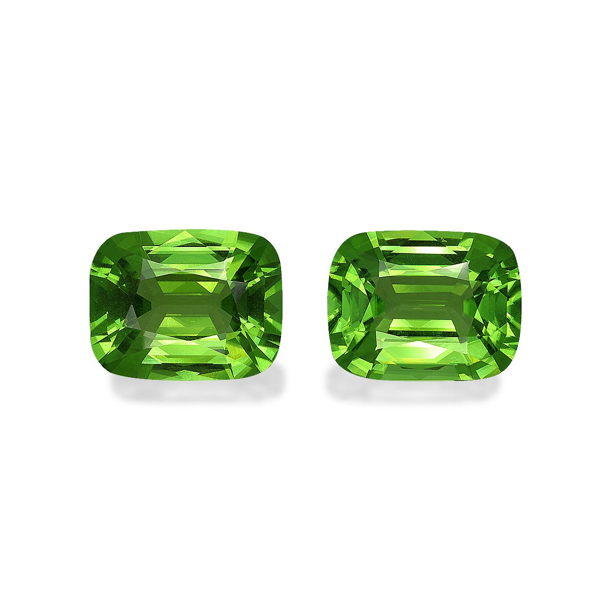 Peridot Cushion Fine Step Cut Green