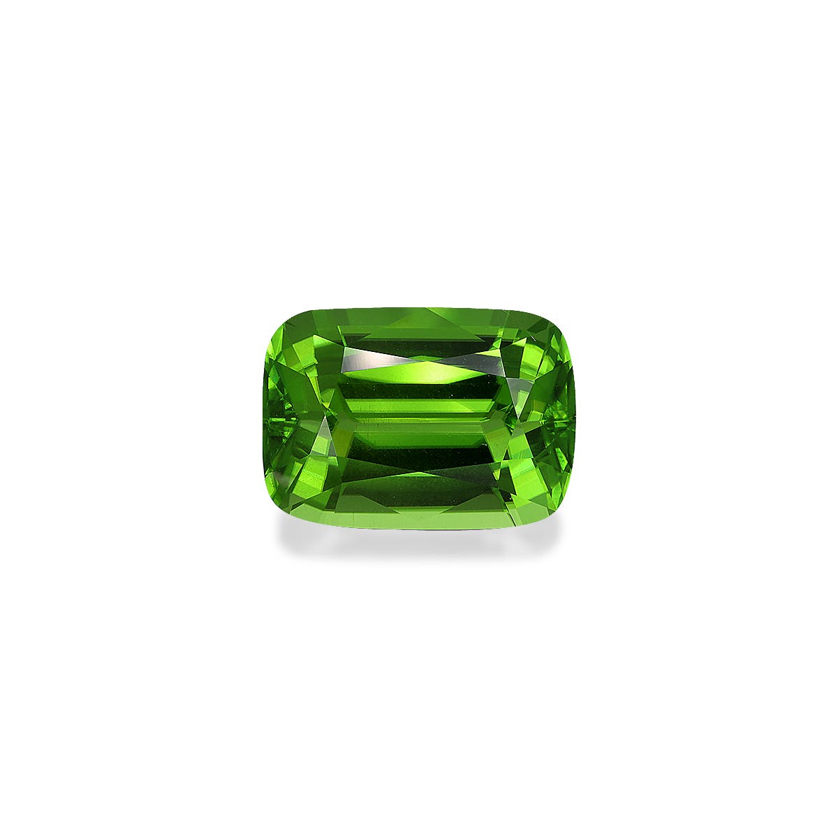 Peridot Cushion Fine Step Cut Green