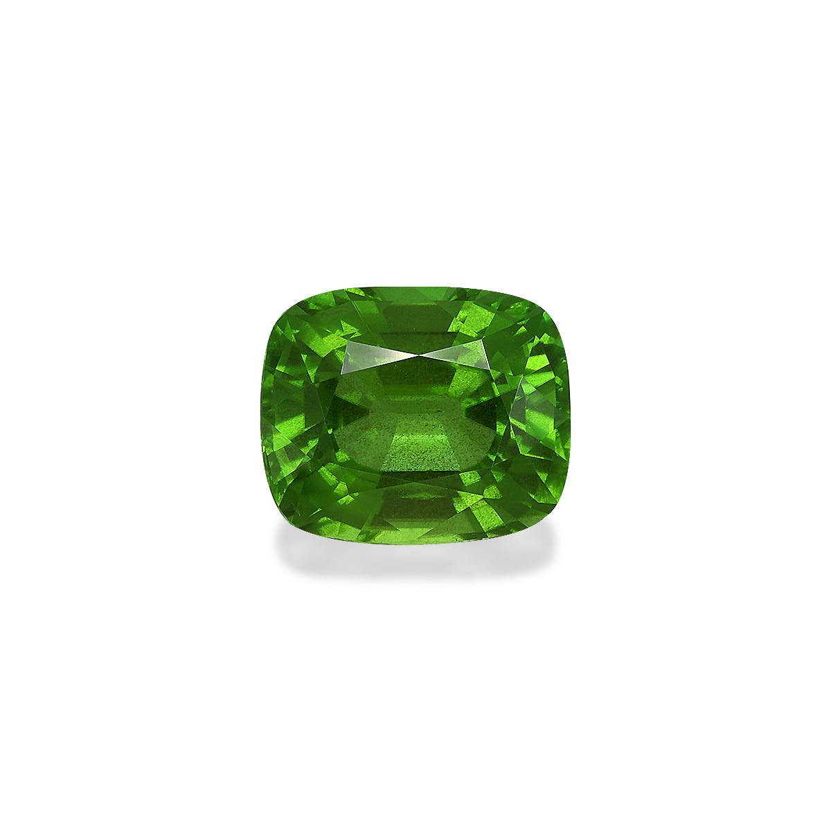 Peridot Cushion Fine Step Cut Green