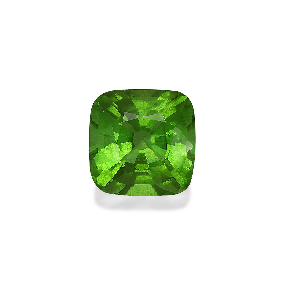 Peridot Cushion Fine Step Cut Green